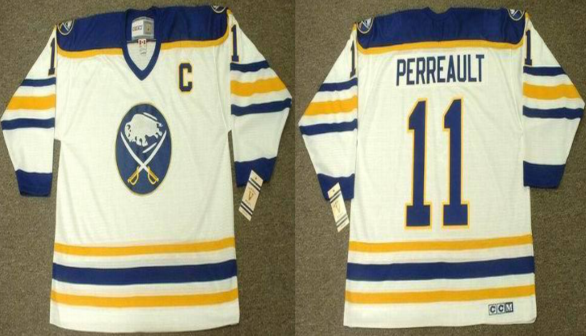 2019 Men Buffalo Sabres #11 Perreault white CCM NHL jerseys